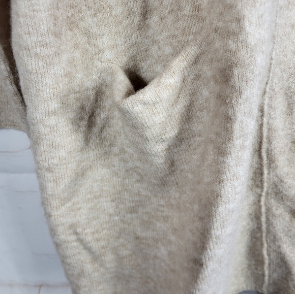 ATM Anthony Thomas Melillo Wool Blend Oversized Slouchy Cardigan Oatmeal Large - Picture 8 of 16